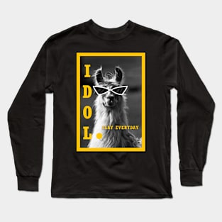 Llama idol slay everyday - yellow Long Sleeve T-Shirt